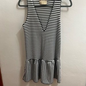 The LDRS Black and White Stripe Mini Dress or Tunic Top